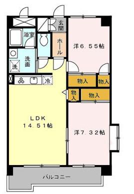 YS HOUSE II(2LDK/2階)の間取り写真