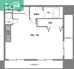 サンフォートマンション(1LDK/5階)の間取り写真