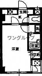 ジュネスII(1K/5階)の間取り写真