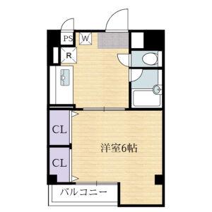 オプーノ(1DK/3階)の間取り写真