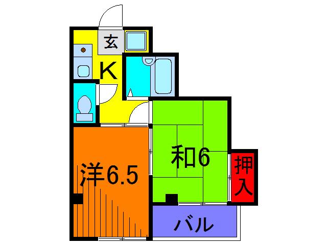 ロフティハーモニー(2DK/3階)の間取り写真