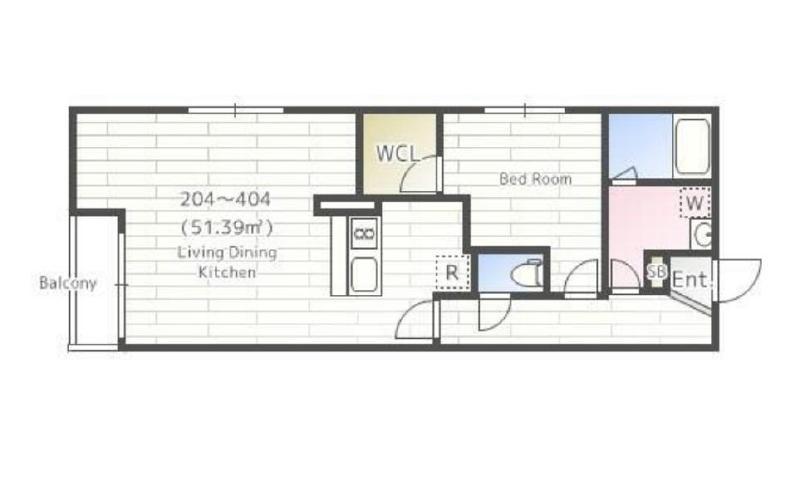 THE CLASS LUXURY RESIDENCEザ クラス ラグ(1LDK/4階)の間取り写真