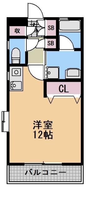 サンマリーノ(1K/11階)の間取り写真
