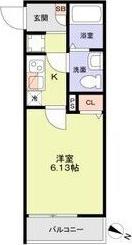 MIAM幕張(1K/3階)の間取り写真