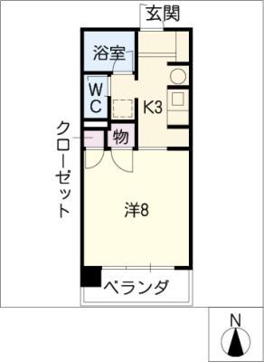 第5庭園ビル(1K/2階)の間取り写真