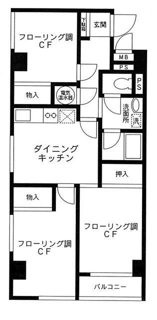松濤ハウス(3DK/2階)の間取り写真