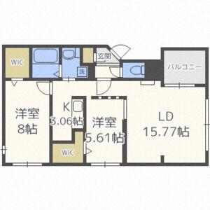C-STYLE STELLA(2LDK/2階)の間取り写真