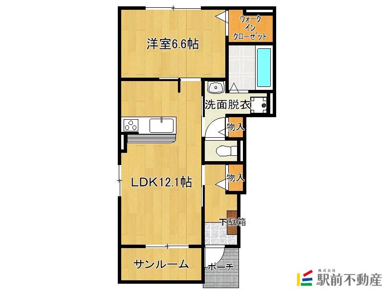 アニメート セカンド II(1LDK/1階)の間取り写真
