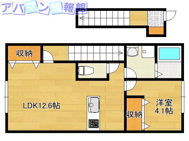 MAISON DE RICH(1LDK/2階)の間取り写真