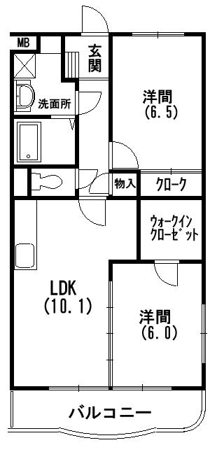 ソシアリバーシティー(2LDK/1階)の間取り写真
