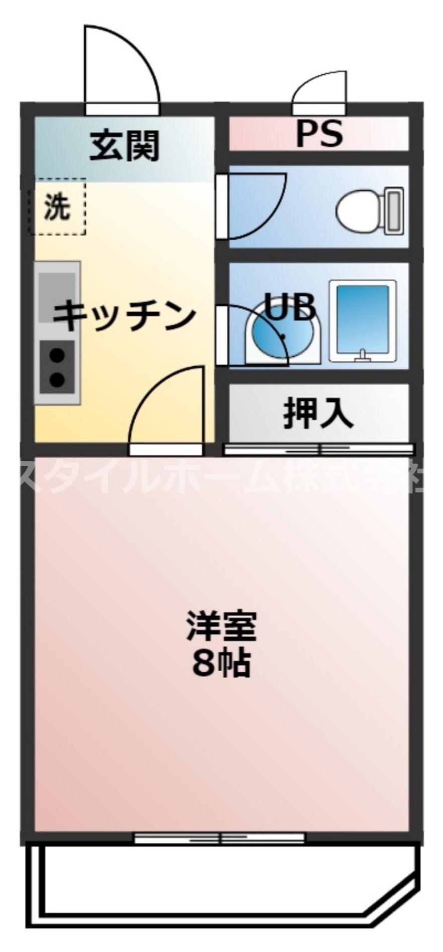 フィオーレ88(1K/5階)の間取り写真