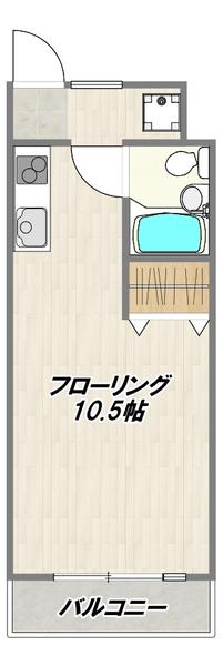 メゾンドール新代田(ワンルーム/2階)の間取り写真