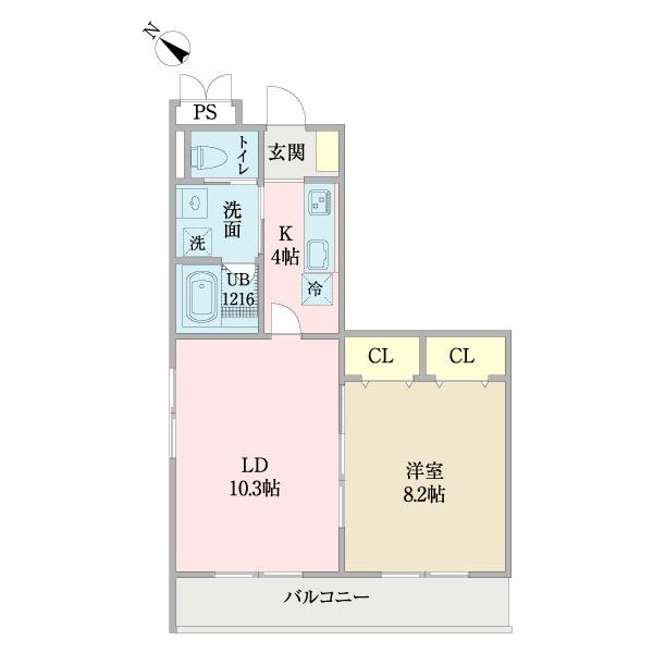 FLECHIR COURT 森下町(1LDK/3階)の間取り写真