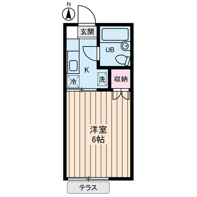 ベルゾーネ21(1K/1階)の間取り写真