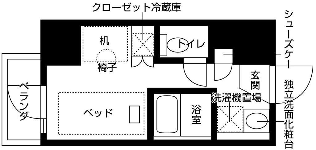 キャンパスヴィレッジ王子神谷(ワンルーム/4階)の間取り写真