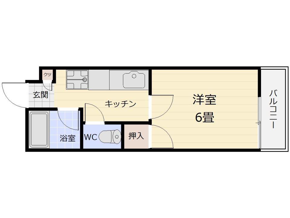 ビラヤマダ(1K/4階)の間取り写真