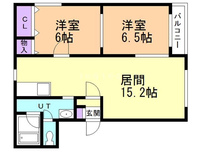 メゾン フォレスト B(2LDK/2階)の間取り写真