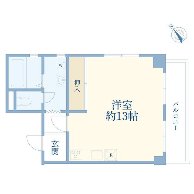 秀和第二南平台レジデンス(ワンルーム/5階)の間取り写真