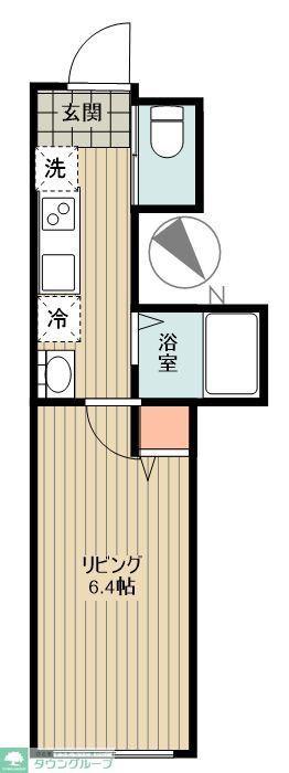 プレシャス久米川(1K/1階)の間取り写真