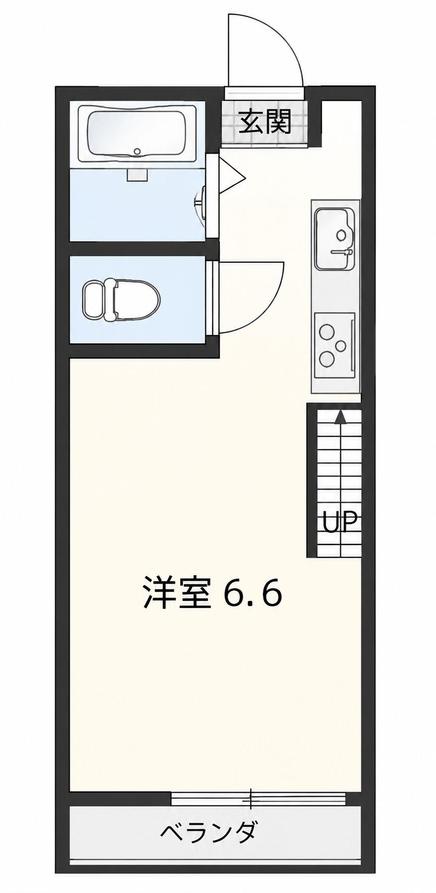 ボンジュール横浜A(1K/2階)の間取り写真