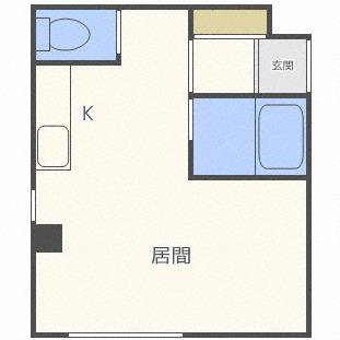 メゾンド麗羅(ワンルーム/1階)の間取り写真