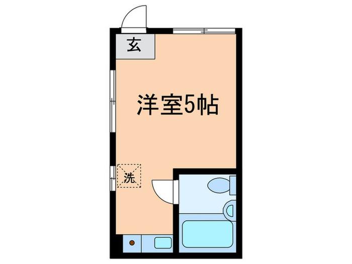 ソレイユ経堂(ワンルーム/1階)の間取り写真