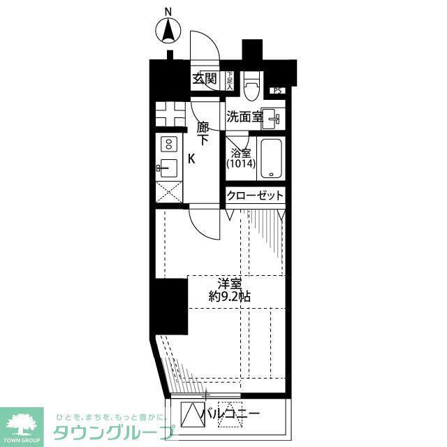 プレールドゥーク永福町(1K/4階)の間取り写真