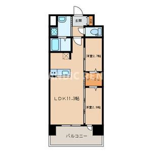 MODERN PALAZZO 姪浜 AVENUE(2LDK/8階)の間取り写真