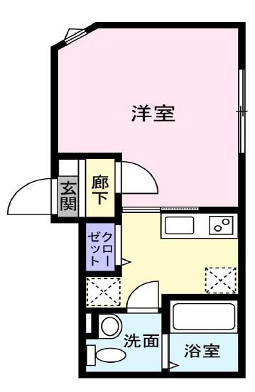 YS MARE(1K/2階)の間取り写真