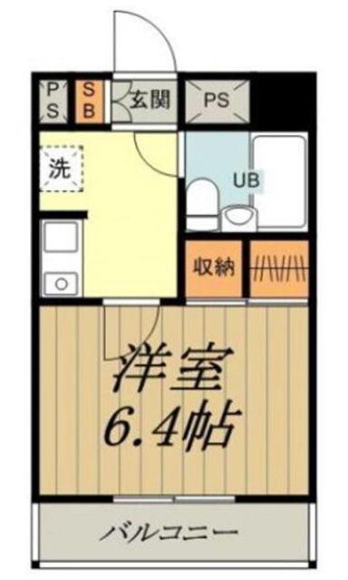 マンション清山(1K/2階)の間取り写真