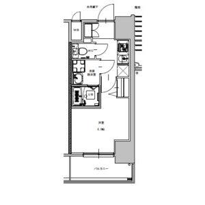 S-RESIDENCE金山FLAP(1K/12階)の間取り写真