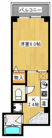 ディアコート神戸(1K/6階)の間取り写真