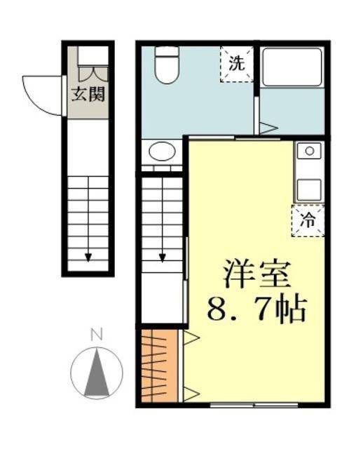 スマートメゾン小金井(ワンルーム/2階)の間取り写真