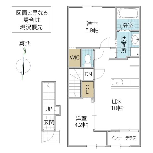 グレイシャス(2LDK/2階)の間取り写真