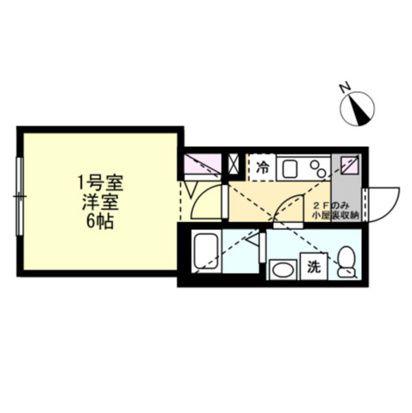 ベイルーム藤沢西富(1K/1階)の間取り写真