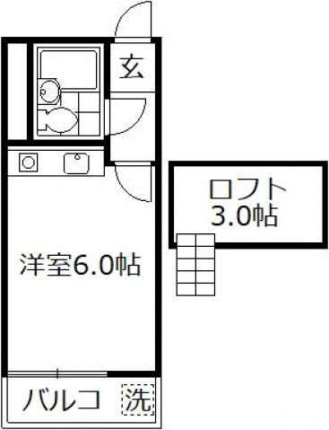 ASPECI(ワンルーム/2階)の間取り写真
