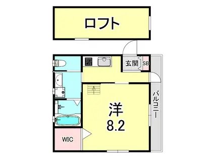 ワコーレヴィアーノ垂水山手1丁目(1SK/1階)の間取り写真