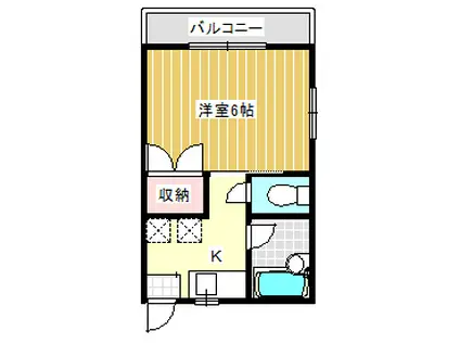 ファーストコーポ東千葉(1K/2階)の間取り写真