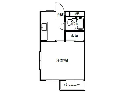 島崎マンション(1K/2階)の間取り写真