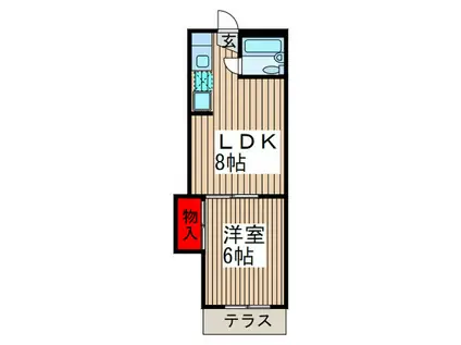 サンクレスト上尾(1LDK/1階)の間取り写真
