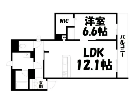 シャーメゾン京都西七条(1LDK/2階)の間取り写真