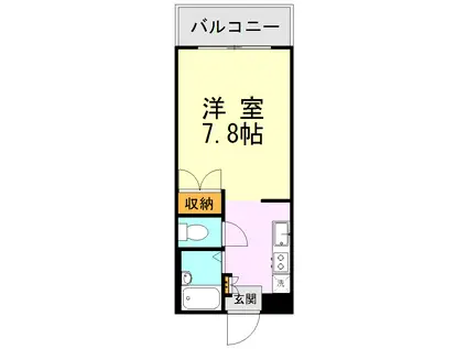 ノブハウスII(1K/4階)の間取り写真