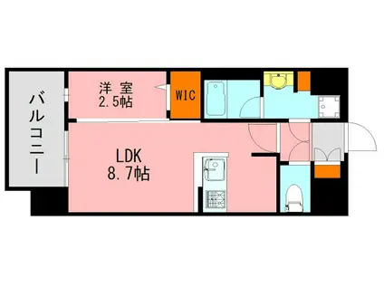 LANDIC M1165(1LDK/12階)の間取り写真