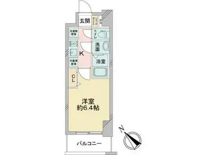 アステリ鶴舞テーセラ(1K/10階)の間取り写真