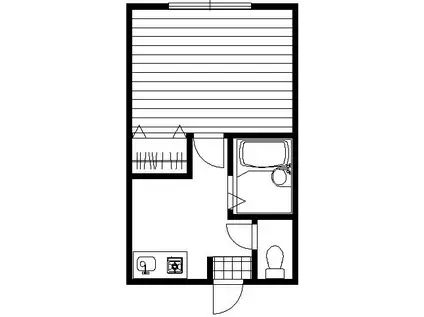 白金アーリーストゥリオ(1K/2階)の間取り写真