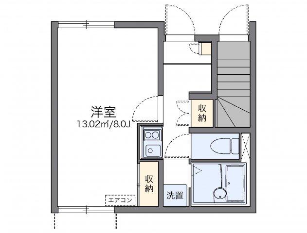 レオネクスト川原(1K/2階)の間取り写真