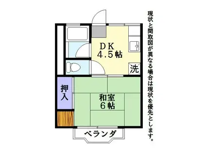 シティーハイム・フォーレスト(1DK/1階)の間取り写真