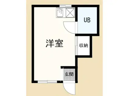 アパートメント 12(ワンルーム/2階)の間取り写真