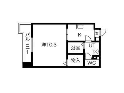 グレイス泉(1K/3階)の間取り写真
