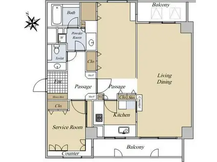 目白ガーデンハイツ(ワンルーム/3階)の間取り写真